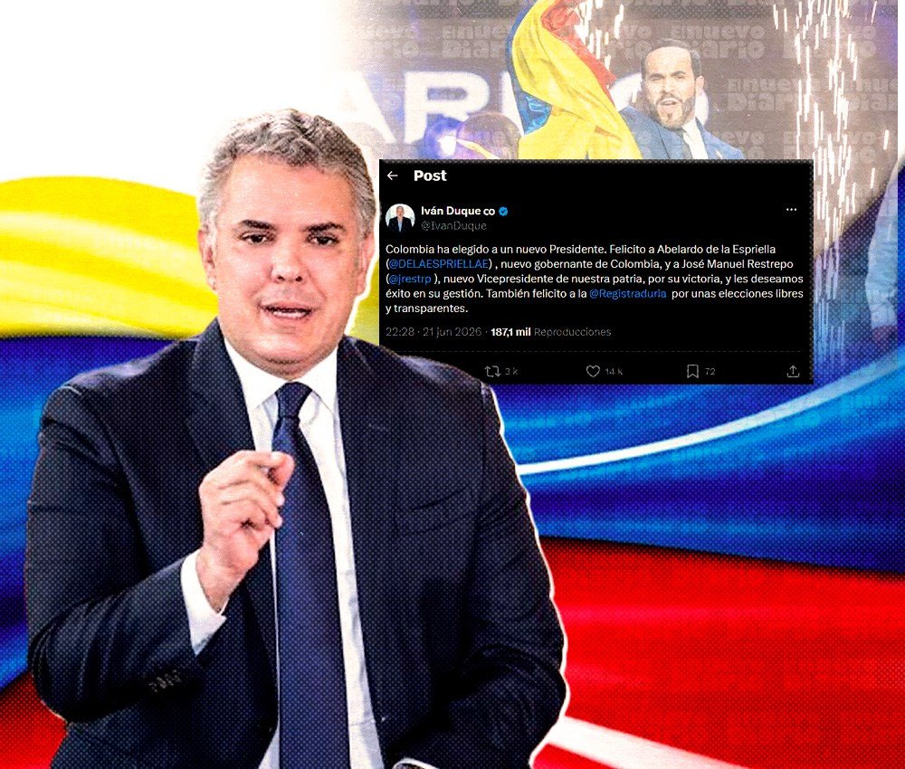 Duque felicita a De la Espriella mientras sigue abierto el escrutinio en Colombia