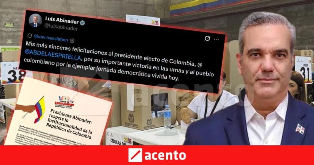 Rechazan felicitación de Abinader a De la Espriella por considerarla prematura