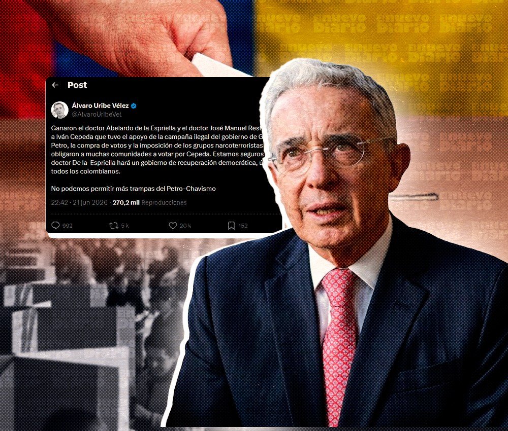 Uribe respalda a De la Espriella y crece la presión política por el conteo en Colombia