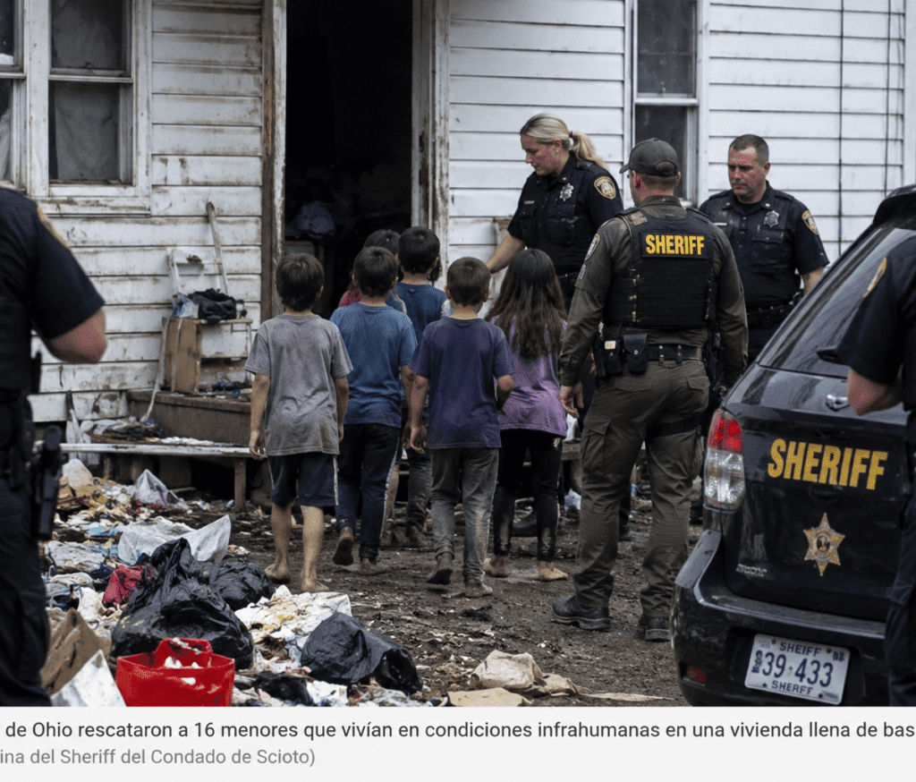 Ohio: 16 menores rescatados de una vivienda donde reinaba el abandono extremo
