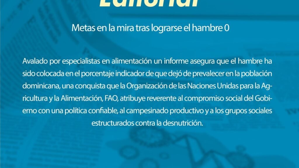 República Dominicana entra en ‘hambre 0’, pero la mesa de las familias sigue bajo presión