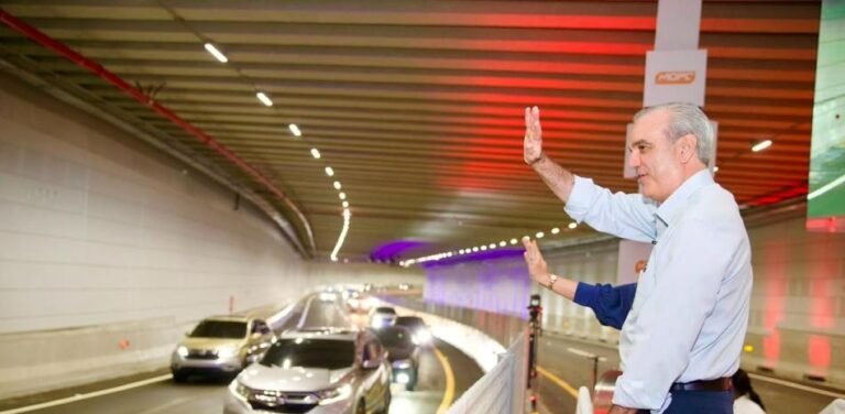 Abinader abre el túnel de Plaza de la Bandera y suma una obra de RD$3,300 millones a su apuesta por el tránsito