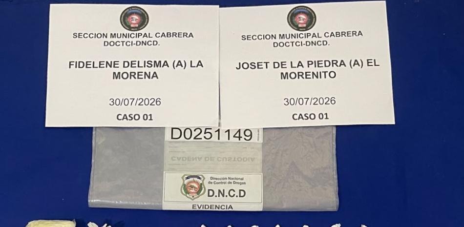 Nueve arrestos y más de 3,000 gramos ocupados exponen presión del narcotráfico en María Trinidad Sánchez