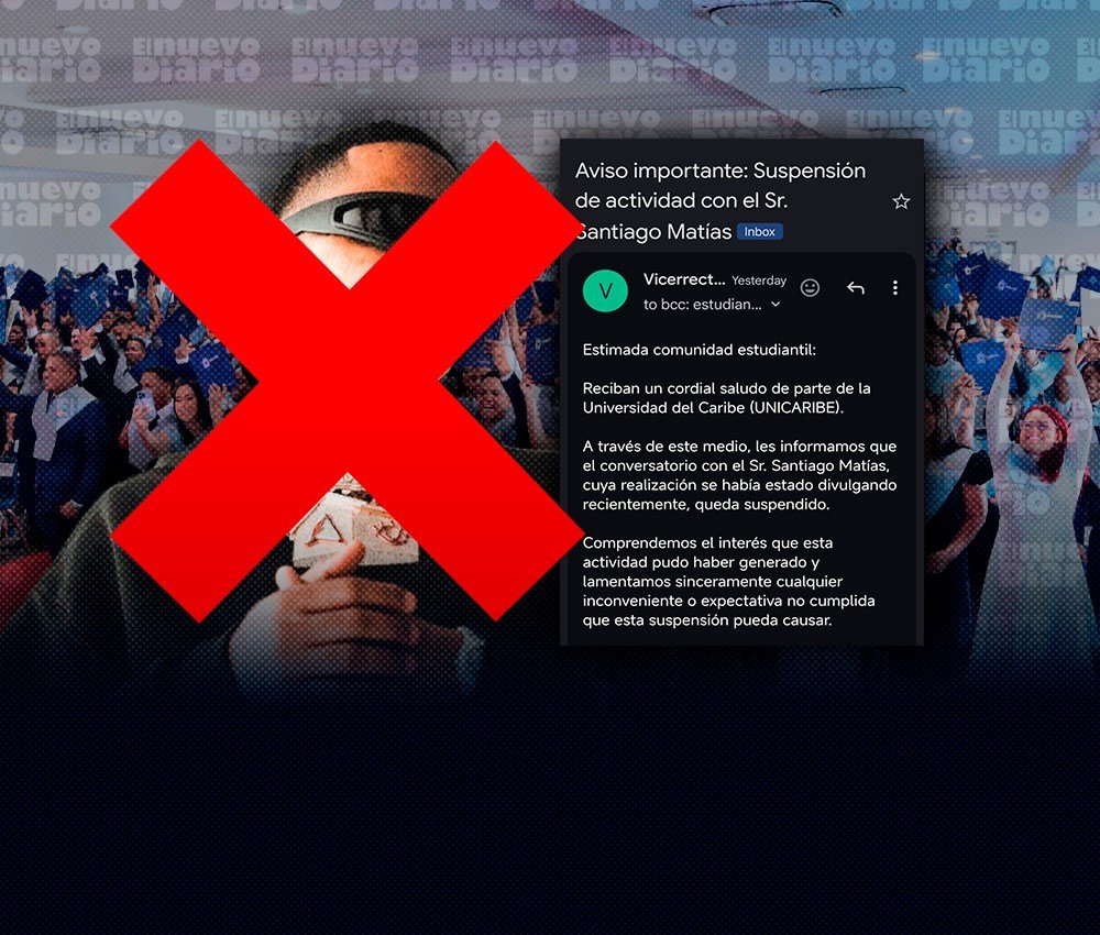 Unicaribe cancela conversatorio con Santiago Matías y no detalla las razones
