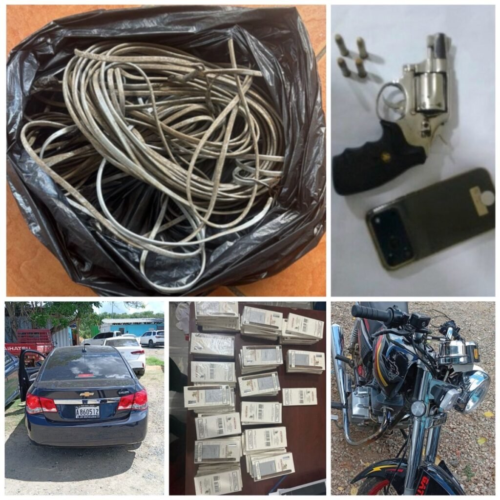 Ocho arrestos y un vehículo recuperado exponen presión delictiva que persiste en Santiago